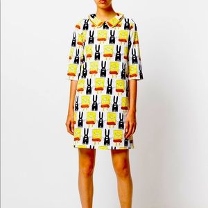 Peter Jensen Spongebob printed dress SZ XS New